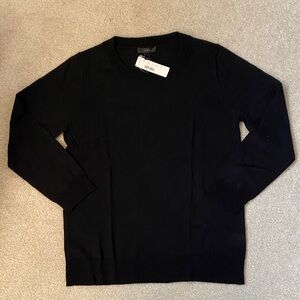 J. Crew Women's Classic 100% merino Black Crewneck Sweater. NWT. Size medium.